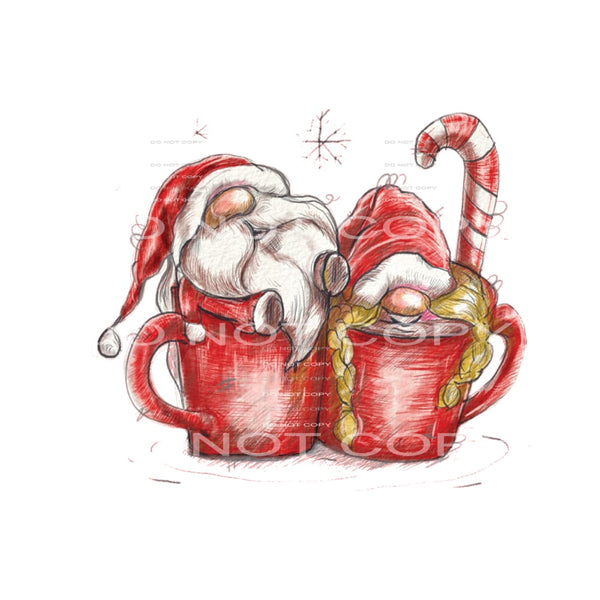 christmas gnomes #6129 Sublimation transfers - Heat Transfer