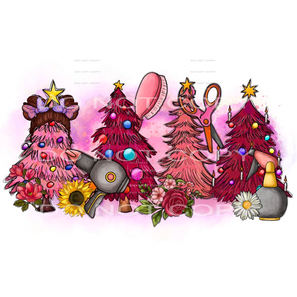 Christmas hairdresser # 2240 Sublimation transfers - Heat