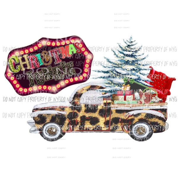 christmas junkie leopard Sublimation transfers Heat Transfer