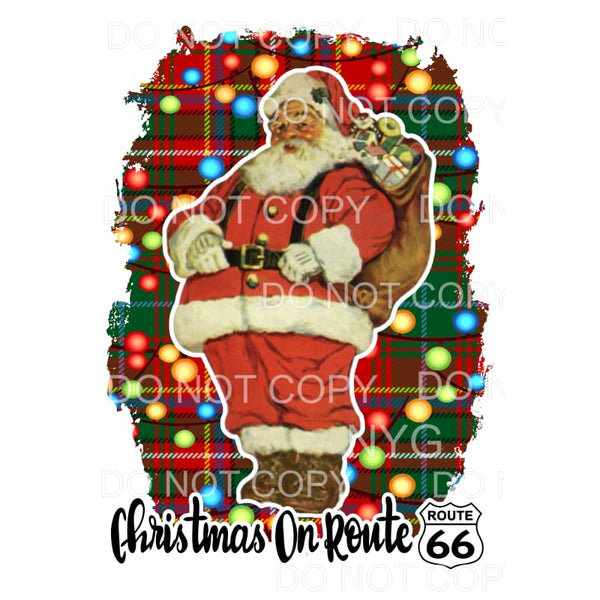 Christmas on route 66 Santa # 7008 Sublimation transfers - 