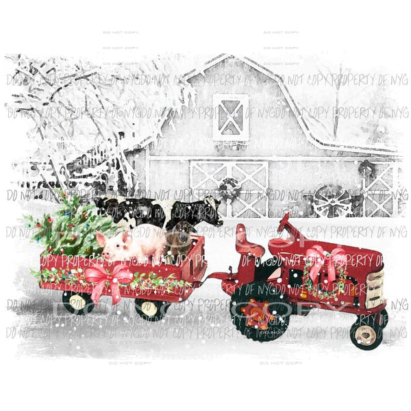 Christmas on the Farm Sublimation transfers Heat Transfer