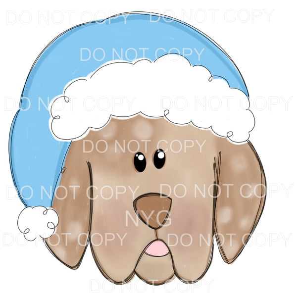 Christmas Puppy Light Blue #710 Sublimation transfers - Heat