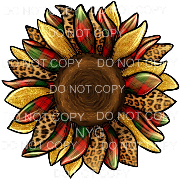 Christmas Sunflower Red Green Plaid Leopard Gold Glitter 