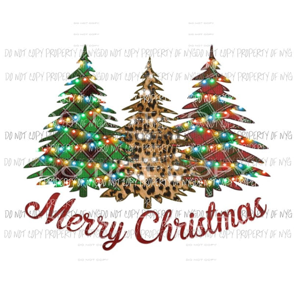 Christmas tree Trio 2 Sublimation transfers Heat Transfer