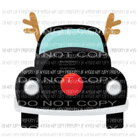 Christmas Vehicle #3 black reindeer antlers Sublimation transfers Heat Transfer
