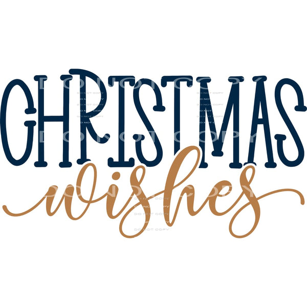Christmas wishes #7393 Sublimation transfers - Heat Transfer