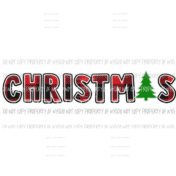 christmas word Sublimation transfers Heat Transfer