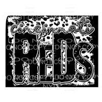 Cincinnati Reds Baseball Black Leopard Sublimation transfers