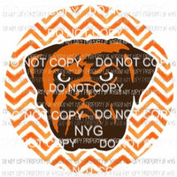 Cleveland Browns mascot chevron circle Sublimation transfers Heat Transfer