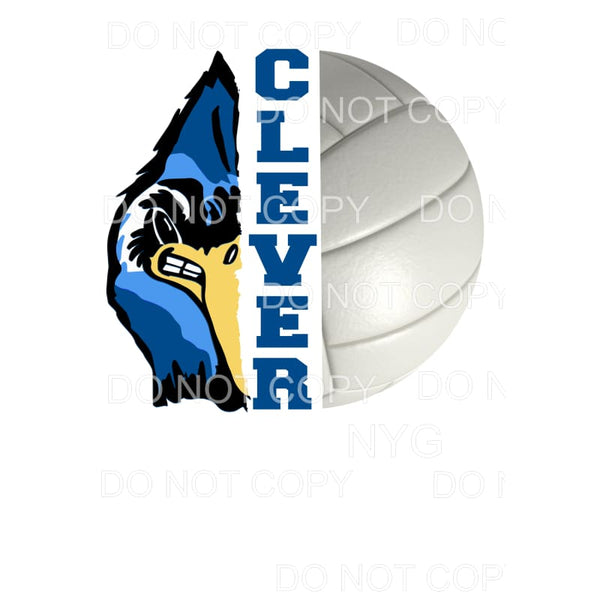 Clever BLUEJAYS Volleyball # 1 Sublimation transfers - Heat 