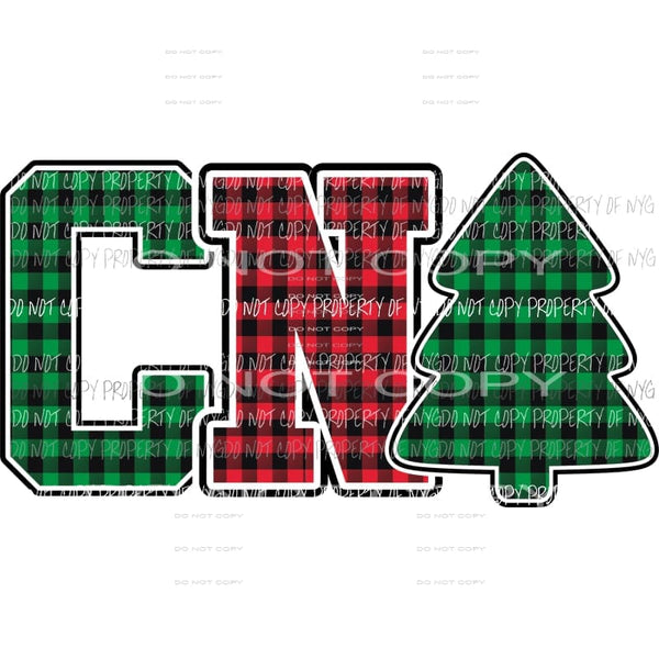 CNA buffalo plaid tree nurse Sublimation transfers Heat Transfer
