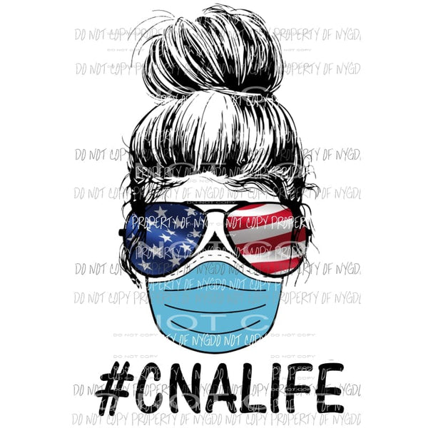 # CNA Life Skull Flag Sublimation transfers Heat Transfer