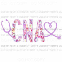 CNA valentine stethoscope heart Sublimation transfers Heat Transfer