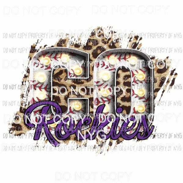 CO Rockies baseball marquee Colorado leopard Sublimation transfers Heat Transfer