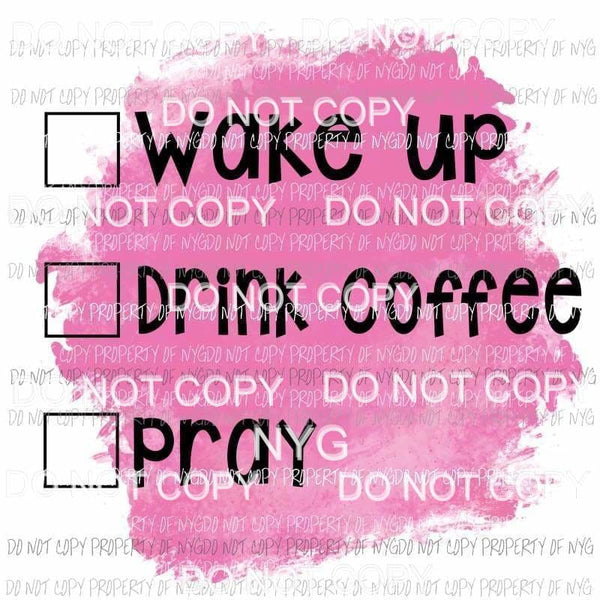 Coffee Checklist #2 Sublimation transfers Heat Transfer