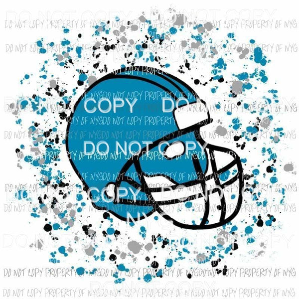 Colombia Blue football helmet Sublimation transfers Heat Transfer