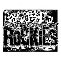 Colorado Rockies Baseball Black Leopard Sublimation 