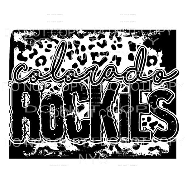 Colorado Rockies Baseball Black Leopard Sublimation 