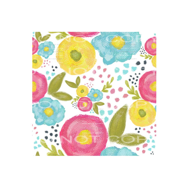 colorful floral #4125 Sublimation transfers - Heat Transfer
