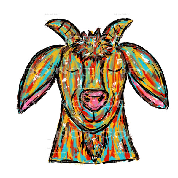 colorful goat #4126 Sublimation transfers - Heat Transfer
