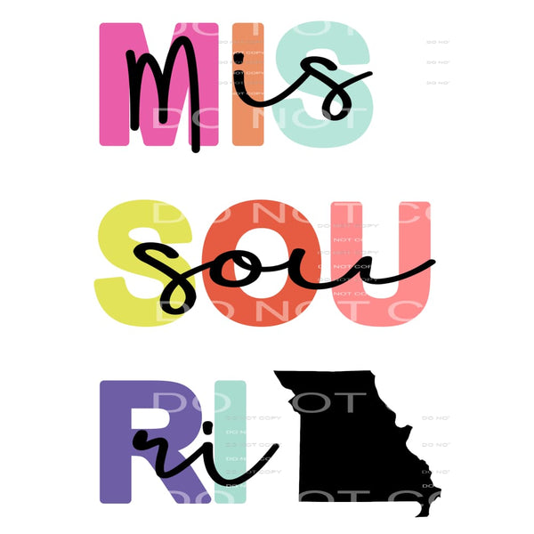 colorful missouri #12306 Sublimation transfers - Heat 