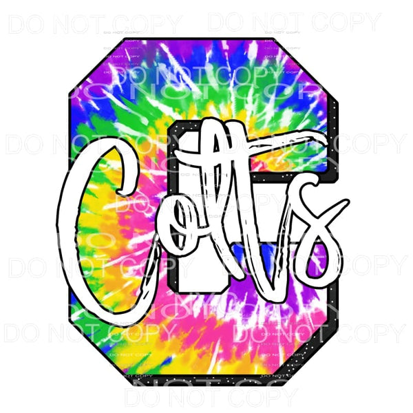 Colts Tie Dye Sublimation transfers - Heat Transfer