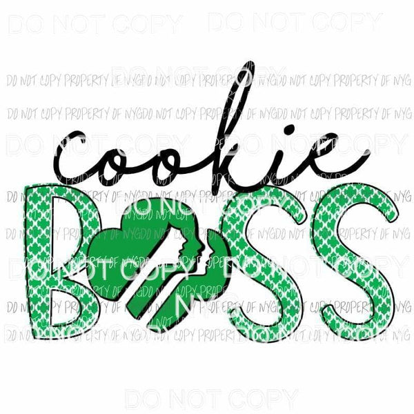Cookie Boss girl scouts green plaid Sublimation transfers Heat Transfer