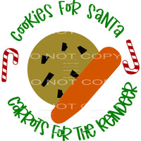 cookies for santa carrots for the reindeer #7395 Sublimation