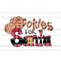Cookies For Santa Christmas Sublimation transfers Heat Transfer