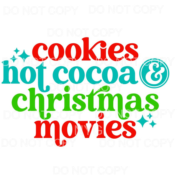 Cookies Hot Cocoa Christmas Movies #1207 Sublimation 