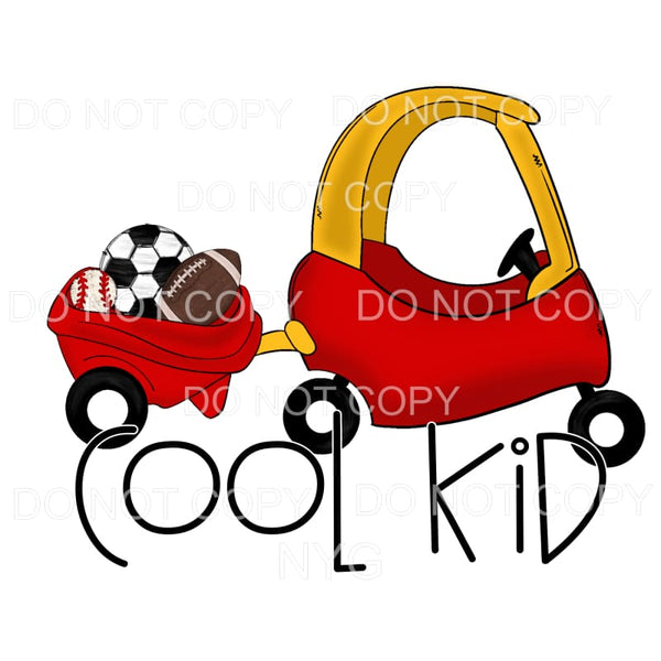 Cool Kid Red Cozy Coupe Wagon Baseball Soccer Football 