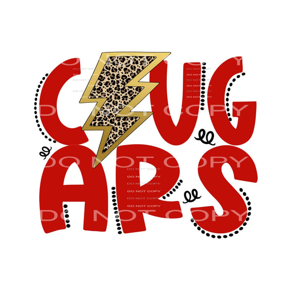 Cougars Red Dots Sublimation transfers - Heat Transfer