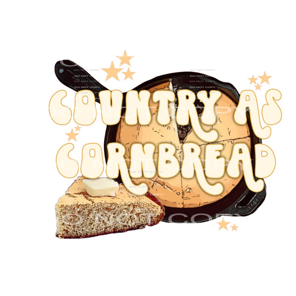 country as cornbread #6172 Sublimation transfers - Heat 