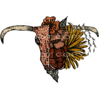 cow skull #4588 Sublimation transfers - Heat Transfer
