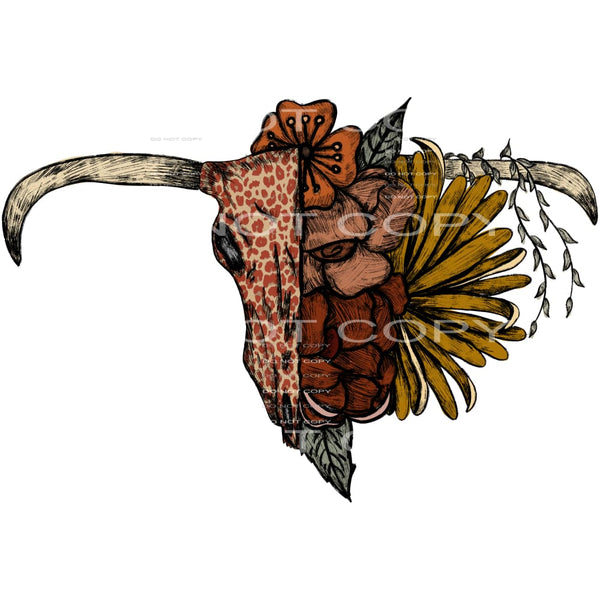 cow skull #4588 Sublimation transfers - Heat Transfer