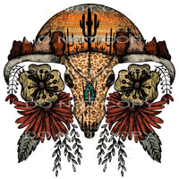 cow skull #4661 Sublimation transfers - Heat Transfer