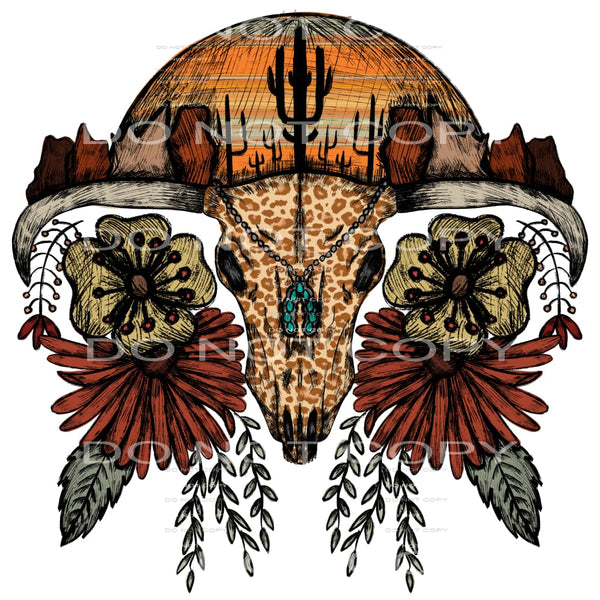 cow skull #4661 Sublimation transfers - Heat Transfer