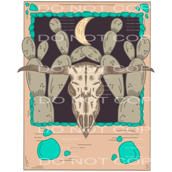 cow skull #6540 Sublimation transfers - Heat Transfer