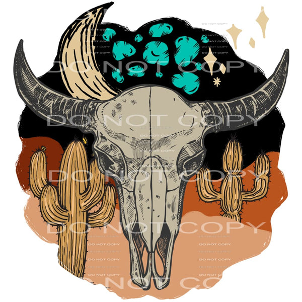cow skull desert #7281 Sublimation transfers - Heat Transfer