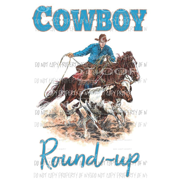 Cowboy Round Up Sublimation transfers Heat Transfer