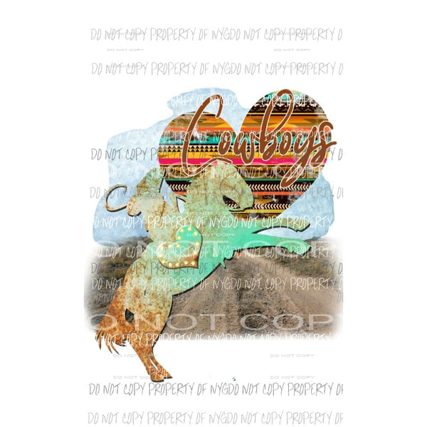 COWBOYS heart horse Sublimation transfers Heat Transfer