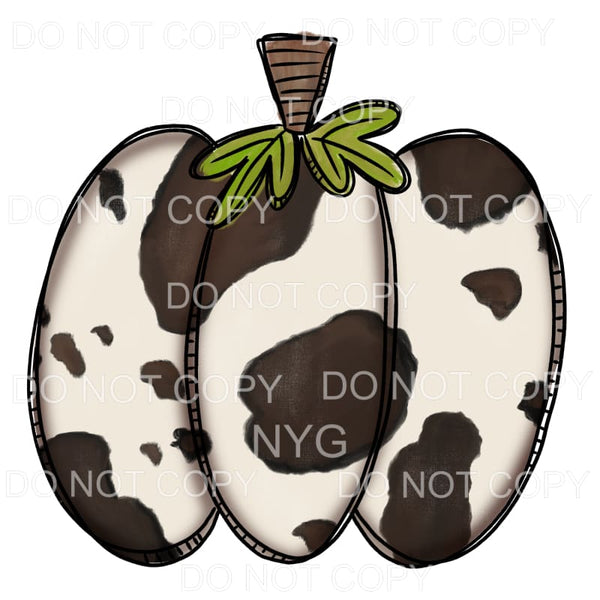 Cowhide Pumpkin Sublimation transfers - Heat Transfer
