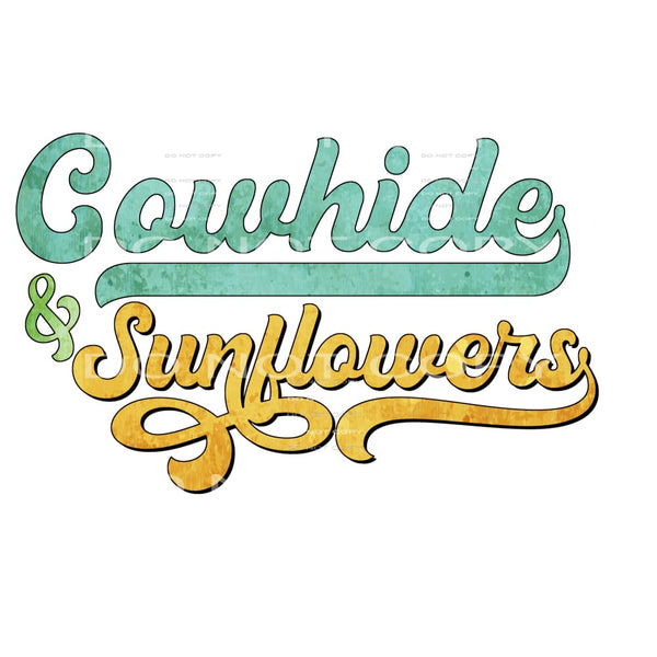 cowhide & sunflowers #4127 Sublimation transfers - Heat 