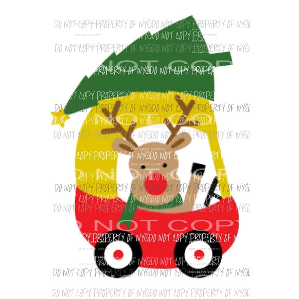 Cozy coupe boy reindeer Sublimation transfers Heat Transfer