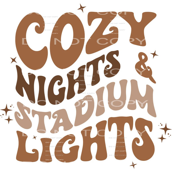 cozy nights and stadium lights #8571 Sublimation transfers -