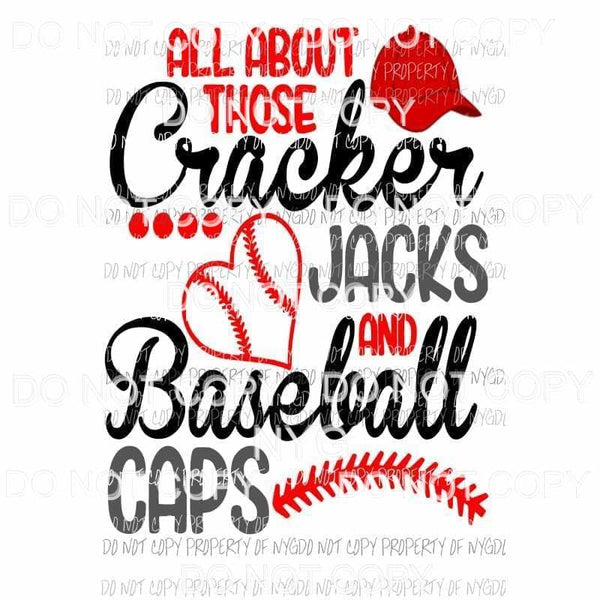 Cracker Jacks and Baseball Caps Sublimation transfers Heat Transfer