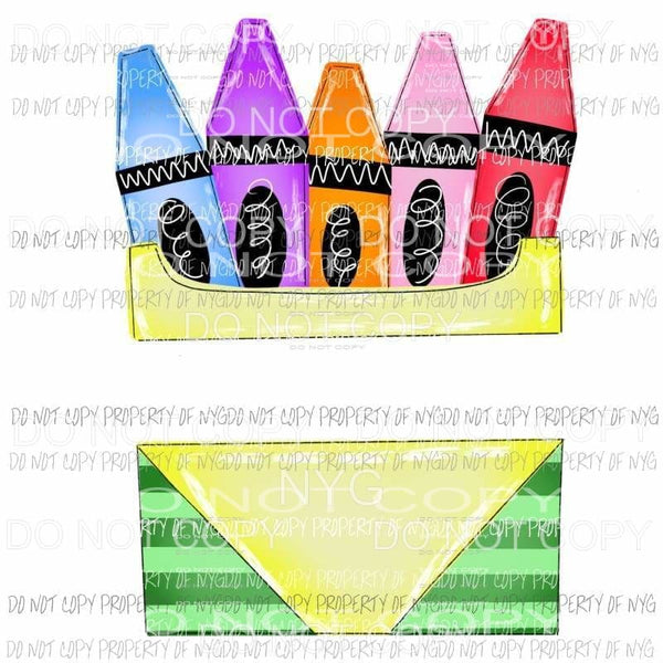 crayon box name Sublimation transfers Heat Transfer