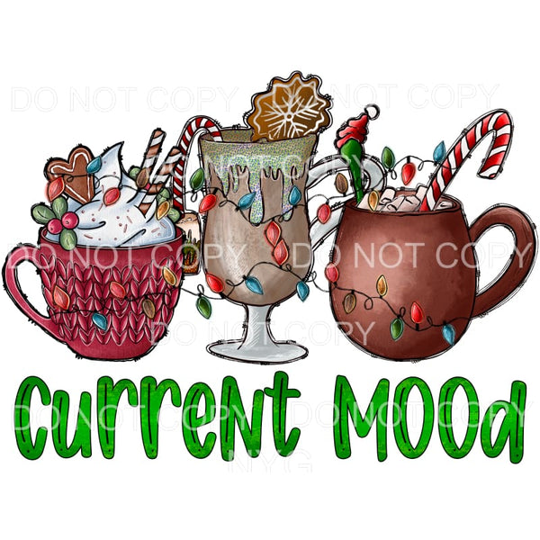 current mood Christmas Drinks # 8240 Sublimation transfers -