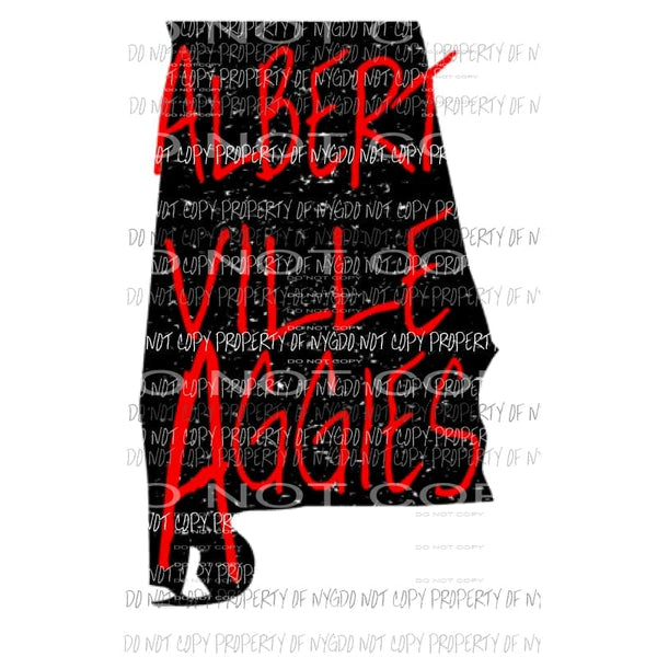 CUSTOM Albertville aggies football alabama Sublimation transfers Heat Transfer