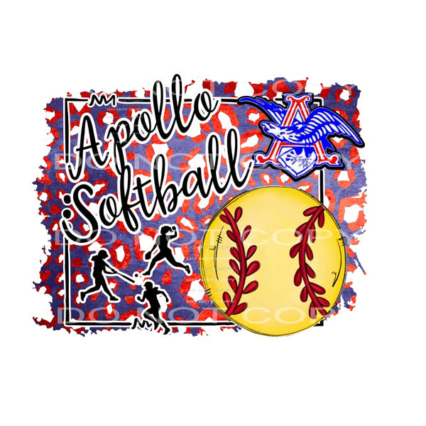 Custom Apollo softball # 9972 Sublimation transfers - Heat 